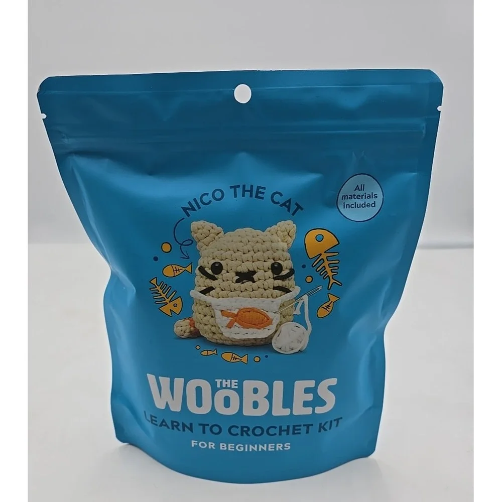 NEW The Woobles Learn to Crochet Kit for Beginners Nico the Cat